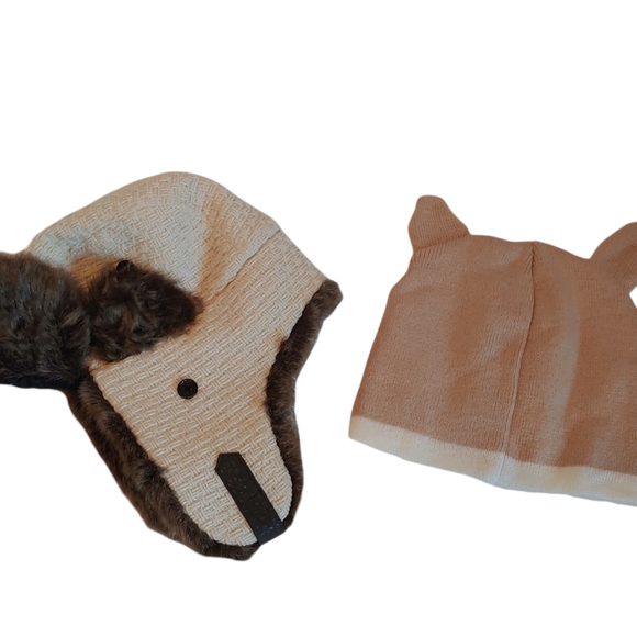 Kids Mudd trapper hat/Christmas Rudolph Winter Beanie hat lot of 2. - Picture 11 of 11